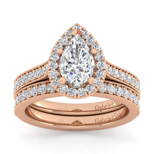 14K Rose Gold Diamond Matching Wedding Band 14K Rose Gold Diamond Matching Wedding Band