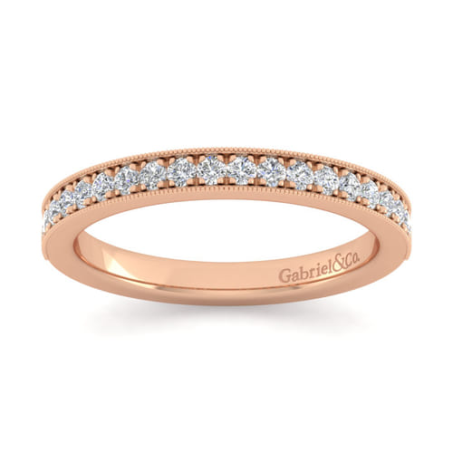 14K Rose Gold Diamond Matching Wedding Band 14K Rose Gold Diamond Matching Wedding Band