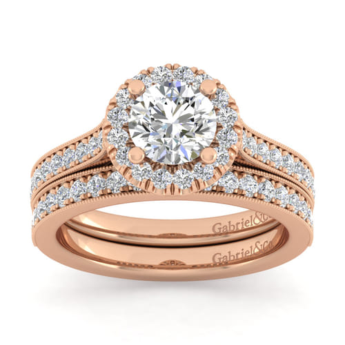 14K Rose Gold Diamond Matching Wedding Band 14K Rose Gold Diamond Matching Wedding Band