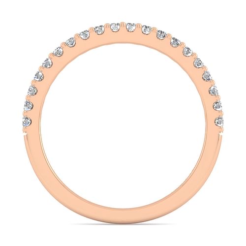 14K Rose Gold Diamond Matching Wedding Band