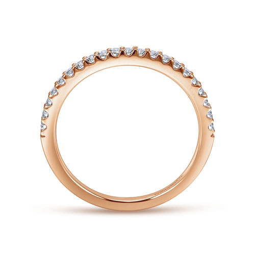 14K Rose Gold Diamond Matching Wedding Band