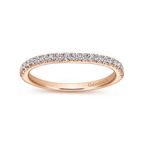 14K Rose Gold Diamond Matching Wedding Band
