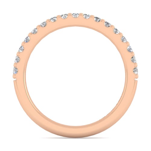 14K Rose Gold Diamond Matching Wedding Band