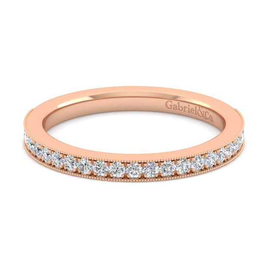 Gabriel - 14K Rose Gold Diamond Matching Wedding Band