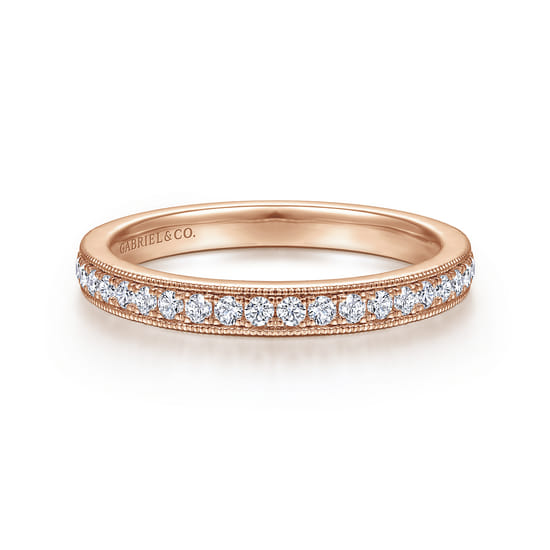 Gabriel - 14K Rose Gold Diamond Matching Wedding Band