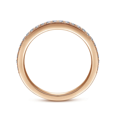 14K Rose Gold Diamond Matching Wedding Band
