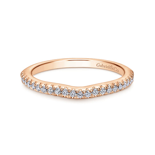 14K Rose Gold Diamond Matching Wedding Band