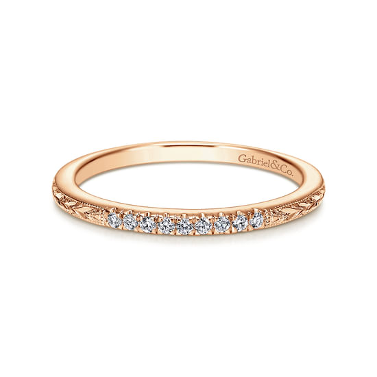 Gabriel - 14K Rose Gold Diamond Matching Wedding Band