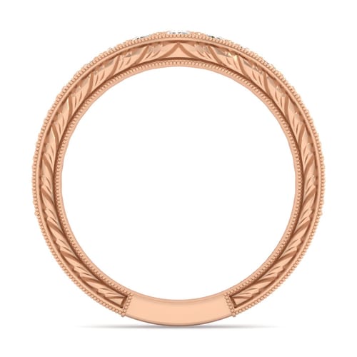 14K Rose Gold Diamond Matching Wedding Band