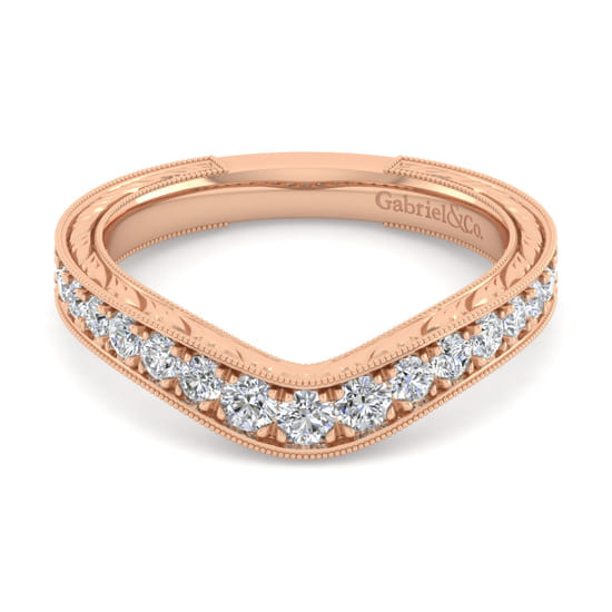 Gabriel - 14K Rose Gold Diamond Matching Wedding Band