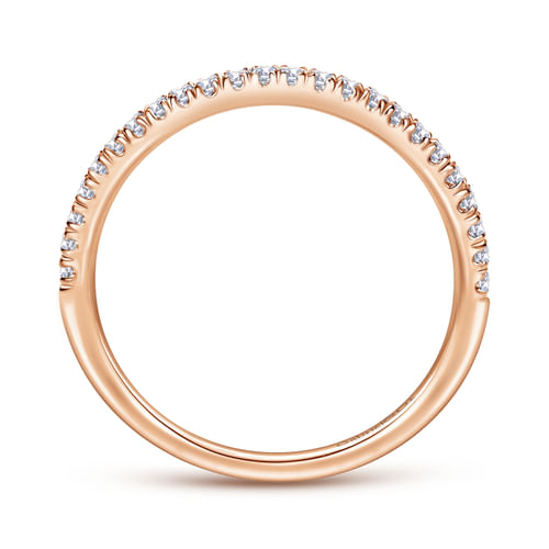 14K Rose Gold Diamond Matching Wedding Band