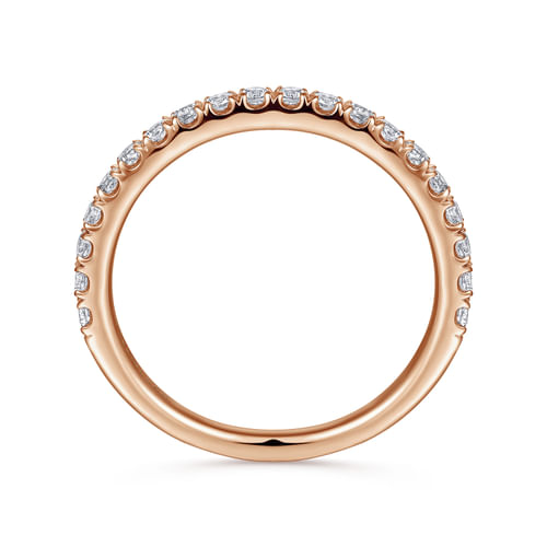 14K Rose Gold Diamond Matching Wedding Band