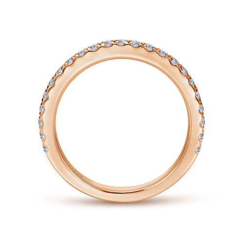 14K Rose Gold Diamond Matching Wedding Band