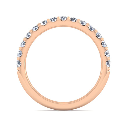 14K Rose Gold Diamond Matching Wedding Band