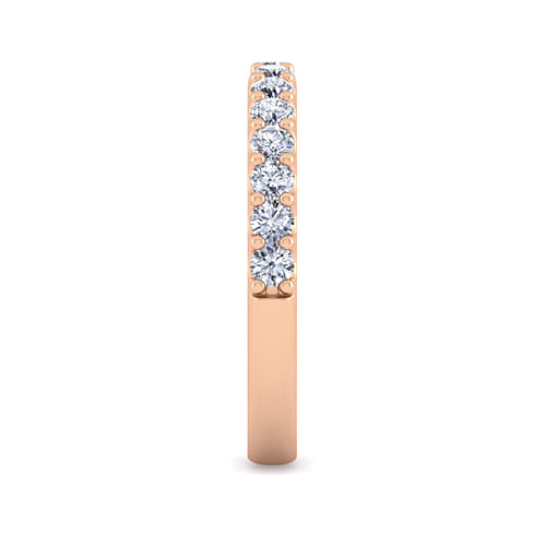 14K Rose Gold Diamond Matching Wedding Band