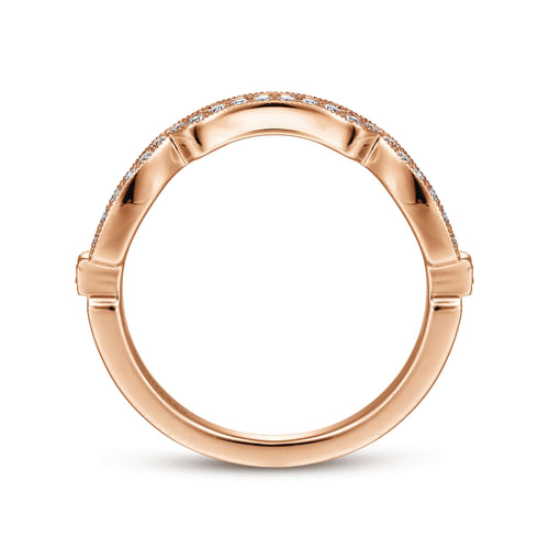 14K Rose Gold Diamond Matching Wedding Band