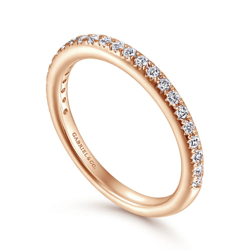 14K Rose Gold Diamond Matching Wedding Band