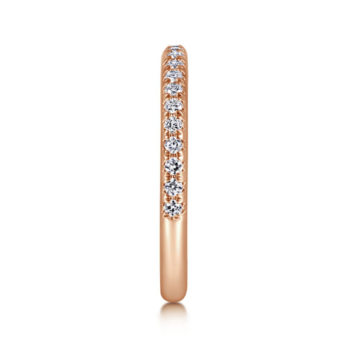 14K Rose Gold Diamond Matching Wedding Band