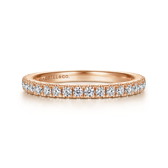 Gabriel - 14K Rose Gold Diamond Matching Wedding Band Gabriel - 14K Rose Gold Diamond Matching Wedding Band