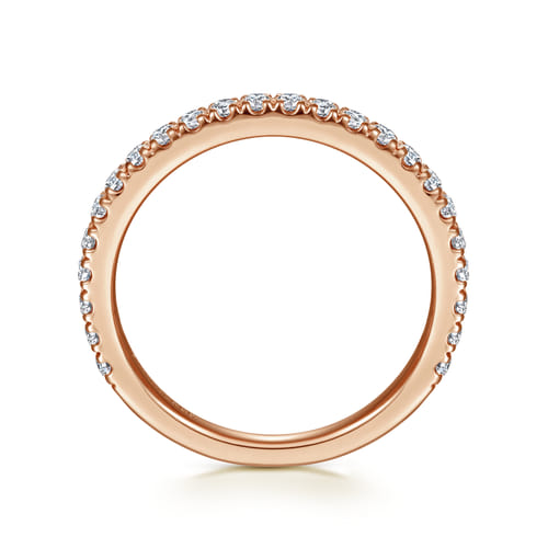 14K Rose Gold Diamond Matching Wedding Band