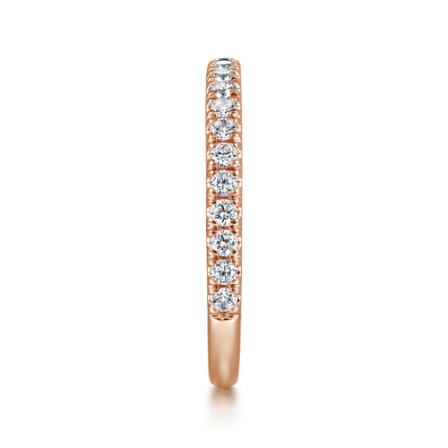 14K Rose Gold Diamond Matching Wedding Band
