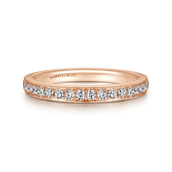 Gabriel - 14K Rose Gold Diamond Matching Wedding Band