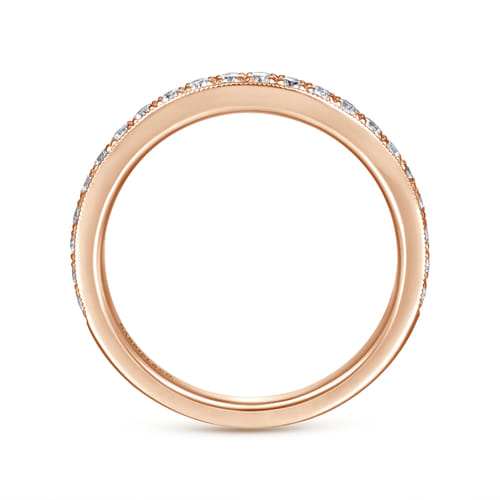 14K Rose Gold Diamond Matching Wedding Band