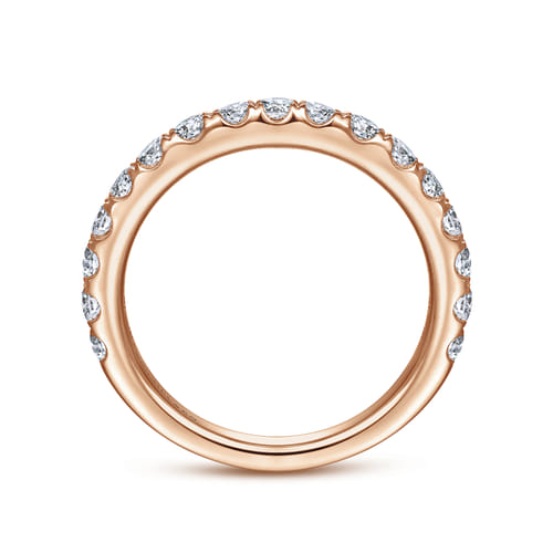 14K Rose Gold Diamond Matching Wedding Band