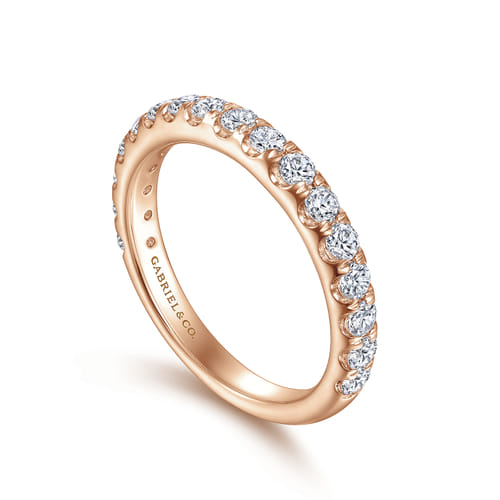 14K Rose Gold Diamond Matching Wedding Band