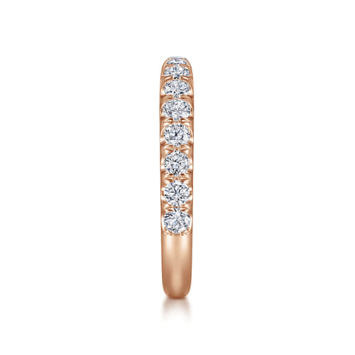 14K Rose Gold Diamond Matching Wedding Band