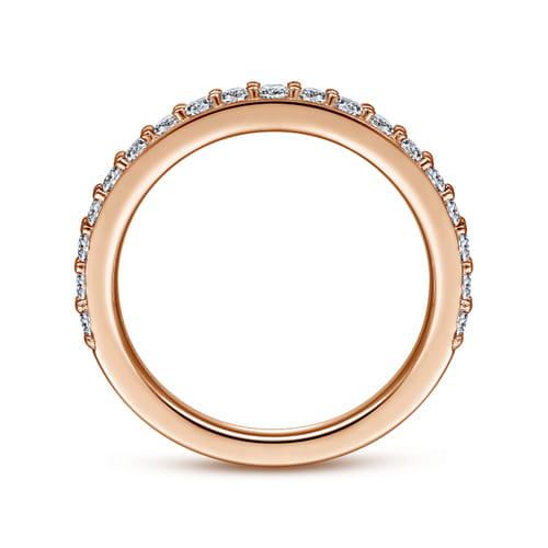 14K Rose Gold Diamond Matching Wedding Band