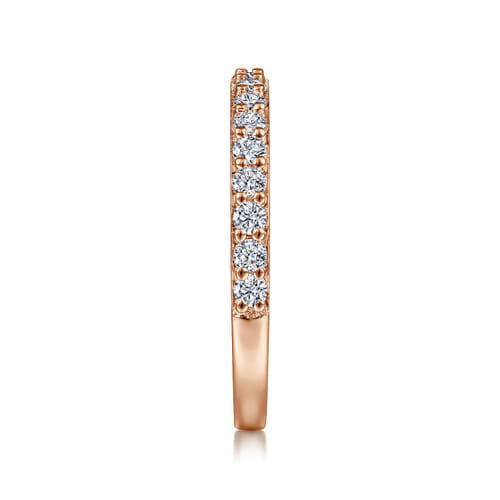 14K Rose Gold Diamond Matching Wedding Band