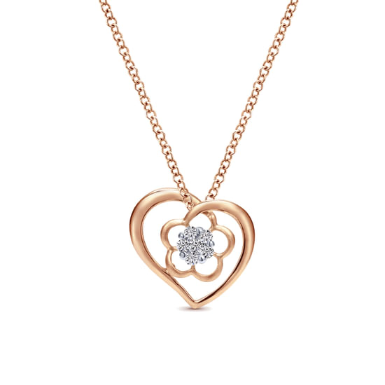 Gabriel - 14K Rose Gold Diamond Necklace