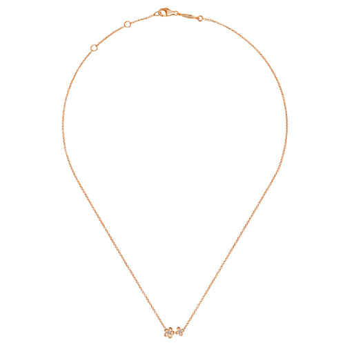 14K Rose Gold Diamond Necklace