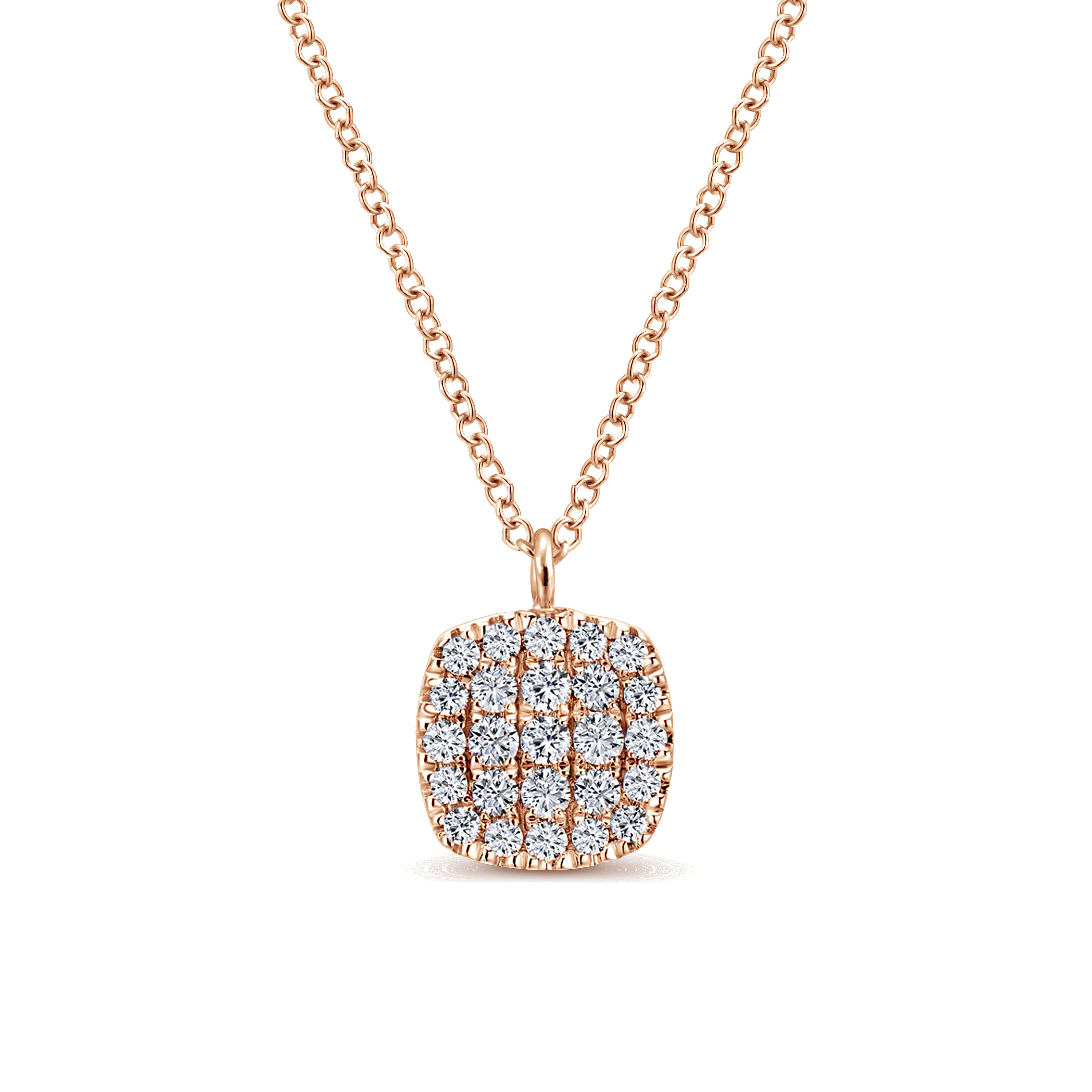 Gabriel - 14K Rose Gold Diamond Necklace
