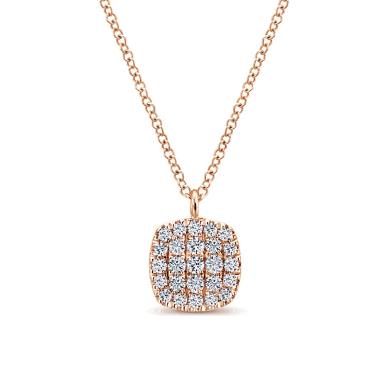 Gabriel - 14K Rose Gold Diamond Necklace