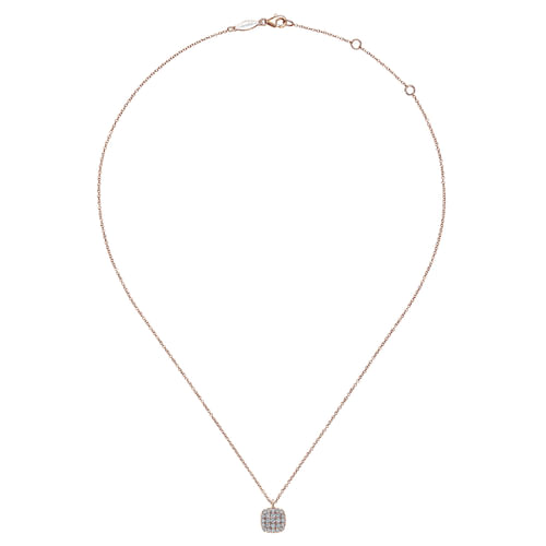 14K Rose Gold Diamond Necklace