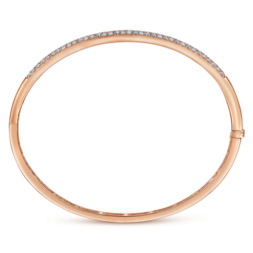 14K Rose Gold Diamond Pavé Bangle