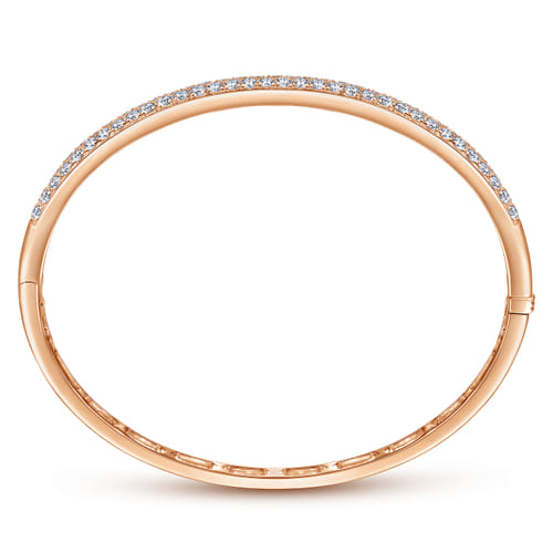 14K Rose Gold Diamond Pavé Bangle