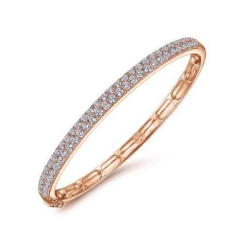 14K Rose Gold Diamond Pavé Bangle