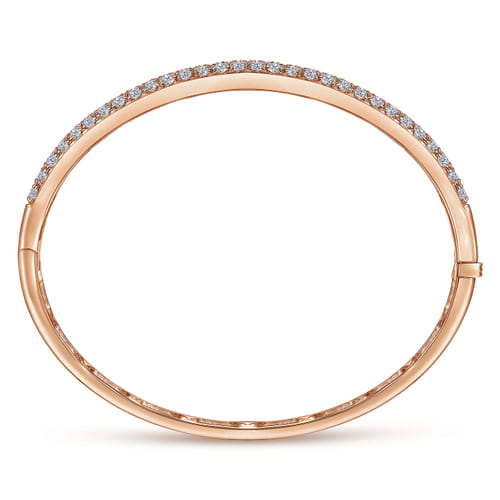 14K Rose Gold Diamond Pavé Bangle