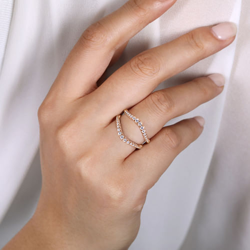 14K Rose Gold Diamond Ring Enhancer