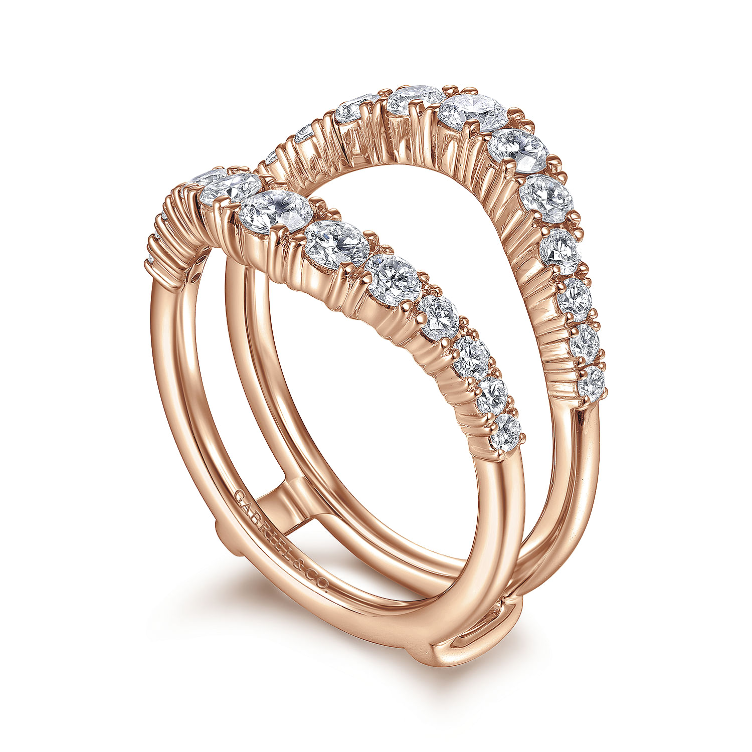 14K Rose Gold Diamond Ring Enhancer