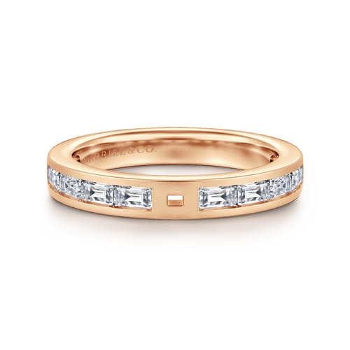14K Rose Gold Diamond Shank