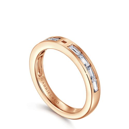 14K Rose Gold Diamond Shank