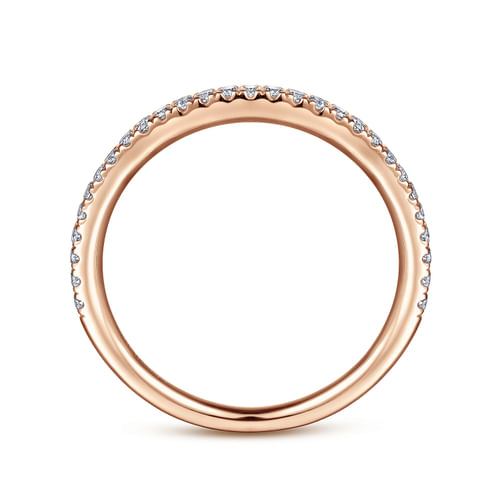 14K Rose Gold Diamond Wedding Band