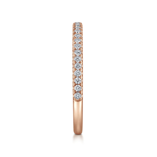 14K Rose Gold Diamond Wedding Band