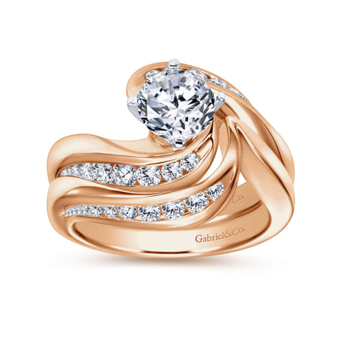 14K Rose Gold Diamond Wedding Band