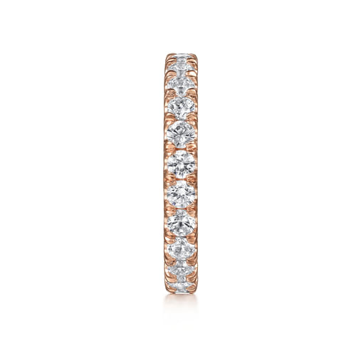 14K Rose Gold French Pavé Set Diamond Eternity Band