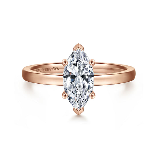 Gabriel - 14K Rose Gold Marquise Diamond Engagement Ring